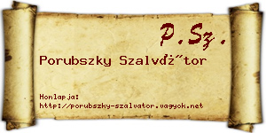 Porubszky Szalvátor névjegykártya